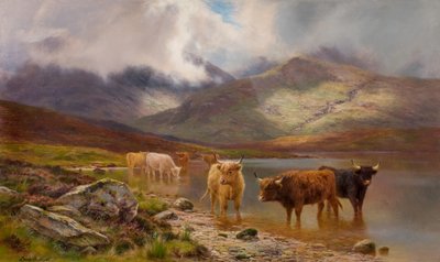 Felvidéki szarvasmarha (olaj, vászon) alkotó: Louis Bosworth Hurt