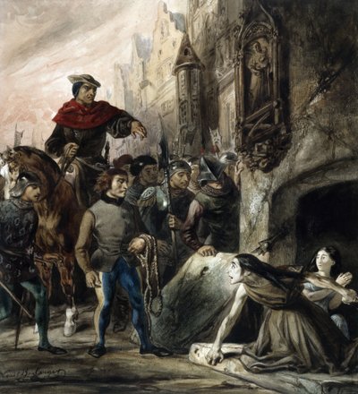 La Esmeralda védte La Sachette. alkotó: Louis Boulanger