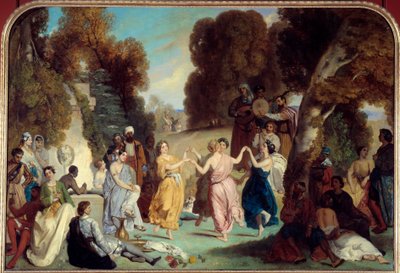 A múzsák tánca Louis Boulanger (1806-1867) festménye 1851 V. 2,2x3,25 m Párizs, Carnavalet Múzeum alkotó: Louis Boulanger