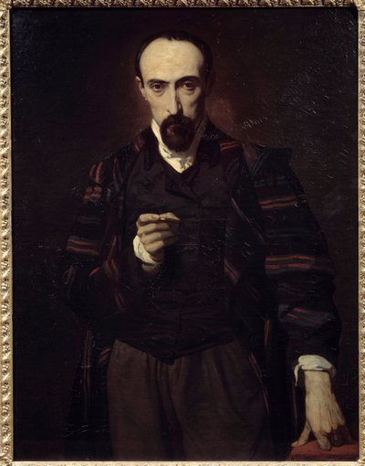 Achille Deveria (1800-1857) festő és metsző portréja. Louis Boulanger (1806-1867) festménye alkotó: Louis Boulanger