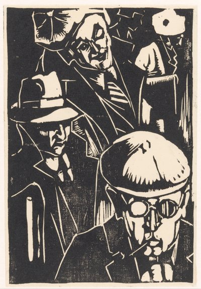 Járókelők (eredeti cím az objektumon) alkotó: Louis Cardinaals (signed by artist)