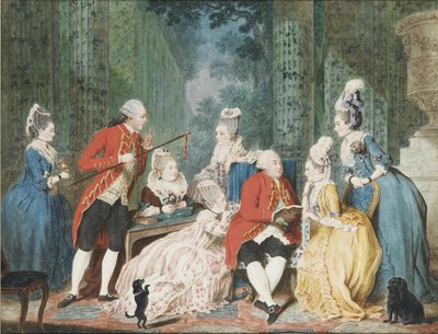 Társaság a Palais Royalban, 1775 körül alkotó: Louis Carrogis dit Carmontelle