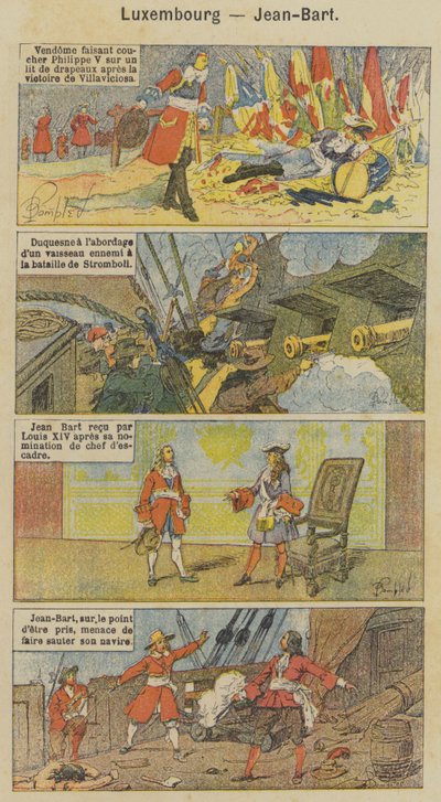 Luxemburg, Jean-Bart (színes litho) alkotó: Louis Charles (after) Bombled