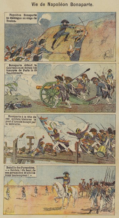 Napóleon Bonaparte élete (színes litó) alkotó: Louis Charles (after) Bombled