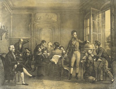 Louis-Philippe Földrajzot tanít a Collège de Reichenauban, pub. 1820 alkotó: Louis Charles Auguste Couder