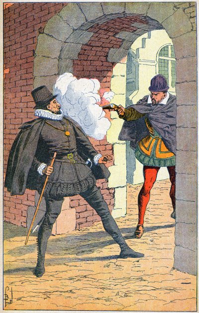 1. Vilmos meggyilkolása Delftben 1584-ben alkotó: Louis Charles Bombled
