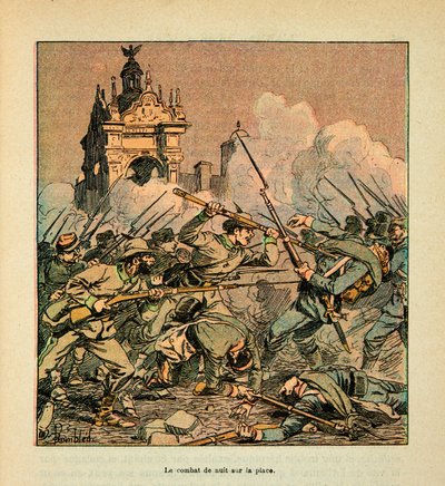 A Loire-i hadsereg, Eugene Sergent, mondta Grenest, illusztrálta: Louis Bombled (1862-1927) (francia-német háború; hadjárat 1870-1871): Chateaudun-i csata október 18-án alkotó: Louis Charles Bombled