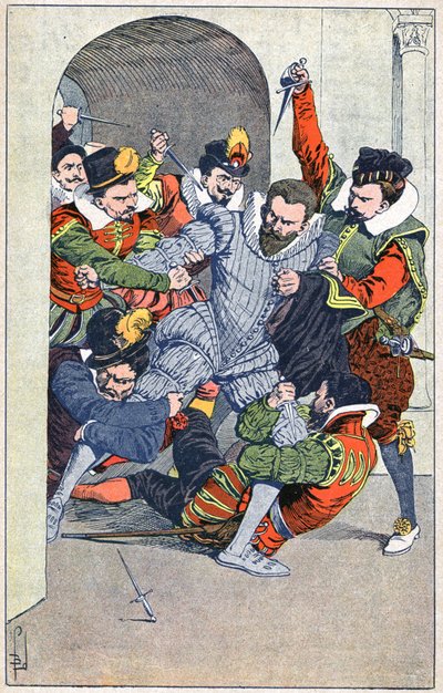 I. Henrik, Guise hercegének meggyilkolása Blois-ban 1588-ban. alkotó: Louis Charles Bombled