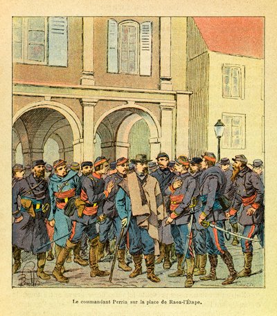 Eugene Sergeant keleti hadereje, Grenest néven, Louis Bombled (1862-1927) illusztrálásával (francia-német háború; 1870-1871 kampány): Perrin parancsnok a Place de Raon-l