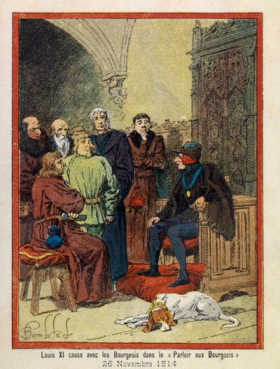 A. Mercier nagy utazásai a Hotel de Ville de Parisban, illusztrálta Louis Bombled (1862-1927): november 26-án alkotó: Louis Charles Bombled