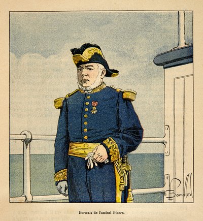 A madagaszkári háború - Az 1885-1895-ös francia expedíciók anekdotikus története Henri Galli dit Galllichet (1854-1922), illusztrálta Louis Bombled (1862-1927): Pierre admirális (1827-1883) portréja, magángyűjtemény. alkotó: Louis Charles Bombled