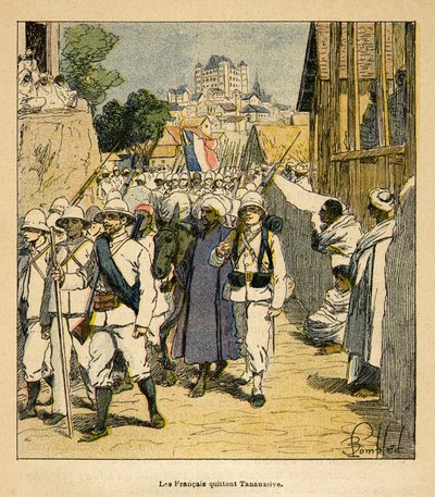A madagaszkári háború – Az 1885–1895-ös francia expedíciók anekdotikus története, Henri Galli dit Galllichet (1854–1922), illusztrálta: Louis Bombled (1862–1927): Magángyűjtemény alkotó: Louis Charles Bombled