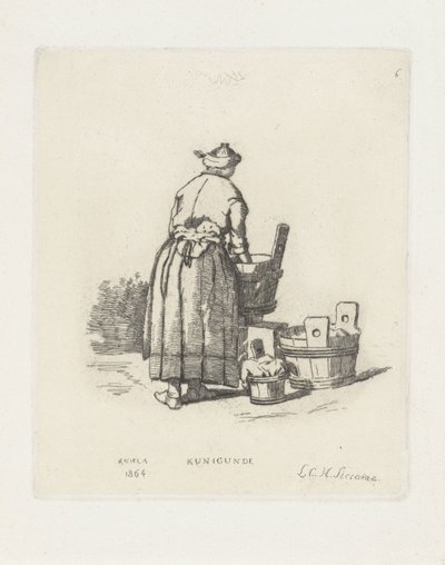 mosónő Kunigunde (cím a tárgyon) alkotó: Louis Charles Hora Siccama