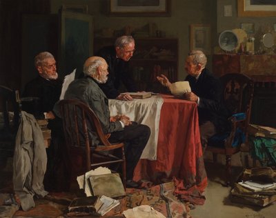 Különböző vélemények (olaj, vászon) alkotó: Louis Charles Moeller