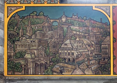 Vasútállomás épülete (Sint-Pietersstation). Belső. 1912. Az előszoba. alkotó: Louis Cloquet