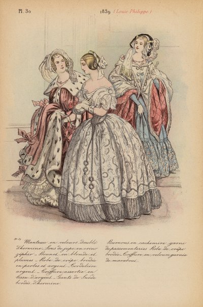 Francia divat: Louis-Philippe (színes lithó) alkotó: Louis Colas