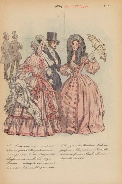 Francia divat: Louis-Philippe (színes lithó) alkotó: Louis Colas