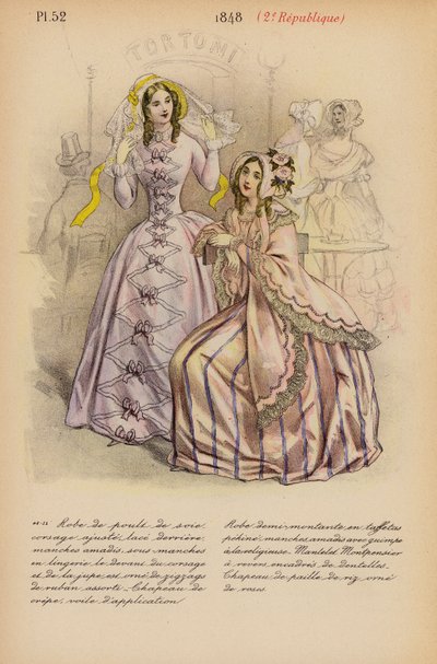 Francia divat: Republique (színes litográfia) alkotó: Louis Colas