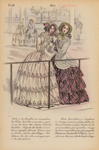 Francia divat: Republique (színes litográfia) alkotó: Louis Colas