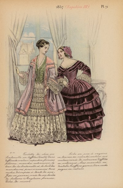 Francia divat: Napóleon III (színes litográfia) alkotó: Louis Colas