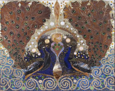 Pávos mozaik Henry O. Havemeyer New York-i házának előcsarnokából alkotó: Louis Comfort Tiffany