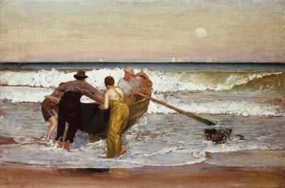 Kiszállás a hajóból, Sea Bright, New Jersey alkotó: Louis Comfort Tiffany