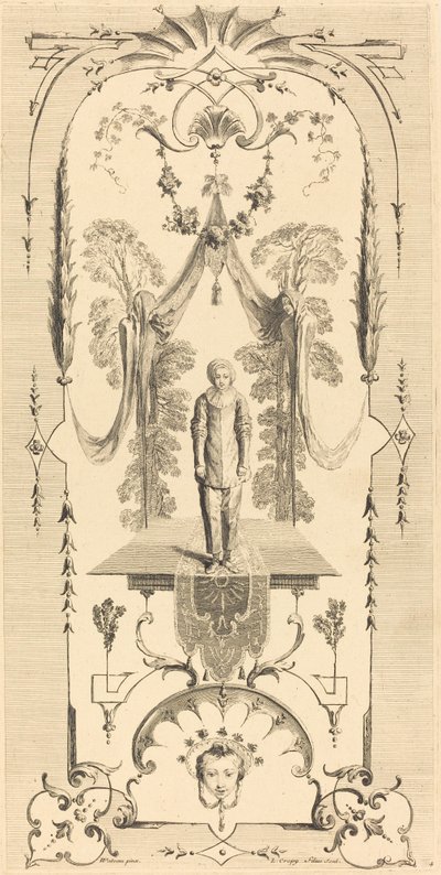Gilles alkotó: Louis Crépy after Antoine Watteau