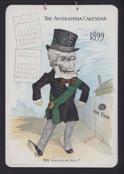 Illusztráció az Antikamnia naptárhoz alkotó: Louis Crucius or Crusuius