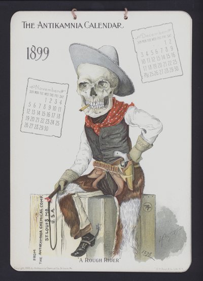 Illusztráció az Antikamnia naptárhoz, 1899 alkotó: Louis Crucius or Crusuius