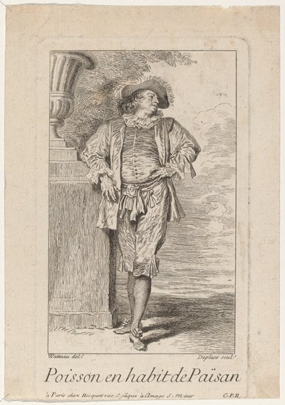 Hal Paisan ruhájában alkotó: Louis Deplaces after Antoine Watteau