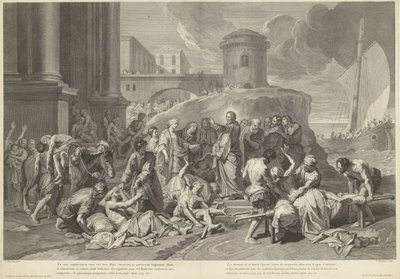 Krisztus meggyógyítja a betegeket alkotó: Louis Desplaces