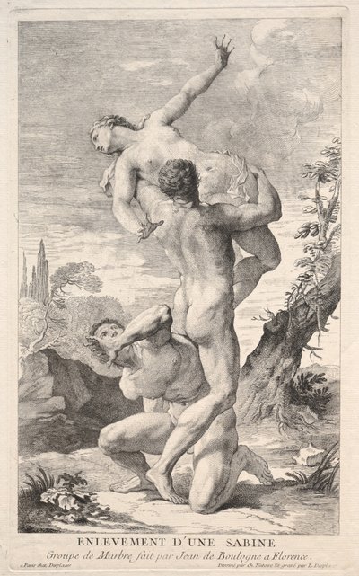 A szabinok nemi erőszaka, 1700-as évek. alkotó: Louis Desplaces