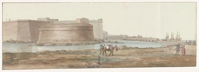Gezicht op Gallipoli Gallipoli bejárati nézet (cím a tárgyon) Utazások Olaszországban, Szicíliában és Máltán - 1778 (sorozat címe) alkotó: Louis Ducros