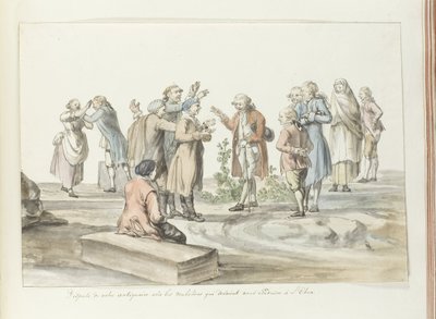 Tárgyalás az idegenvezető és az öszvér sofőrök között, akikkel az Etnára mennek Dispute de notre antiquaire avec les muletiers qui devaient nous conduire à L