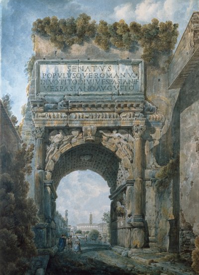Titus boltíve, Róma (akvarell) alkotó: Louis Ducros