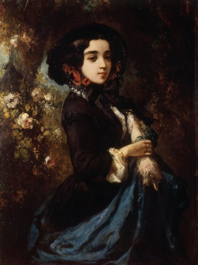 Hölgyportré, 1860-65 körül (olaj, vászon) alkotó: Louis Eugene Gabriel Isabey