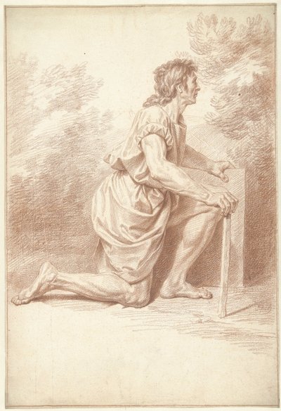 Térdelő ember, jobbra alkotó: Louis Fabritius Dubourg
