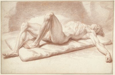 Férfi akt, háton fekve alkotó: Louis Fabritius Dubourg