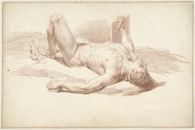 Férfi akt, háton fekve alkotó: Louis Fabritius Dubourg