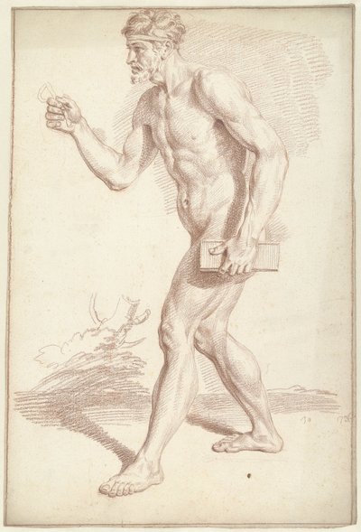 Férfi akt, sétálva, balra alkotó: Louis Fabritius Dubourg