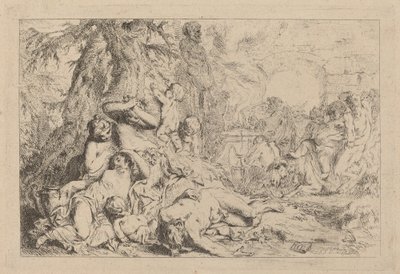 Silenus márciusa alkotó: Louis Felix de la Rue