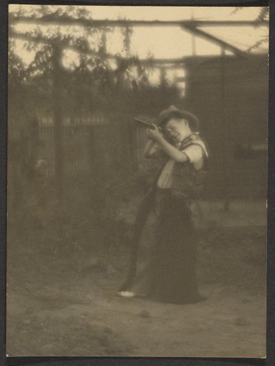 [Little Boy Playing Cowboy] alkotó: Louis Fleckenstein