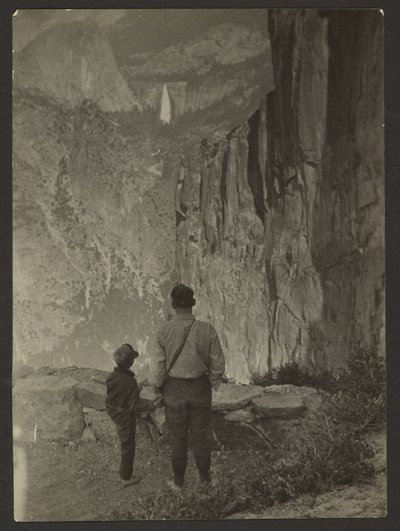 Nevada-vízesés a Ledge Trailről, Yosemite alkotó: Louis Fleckenstein