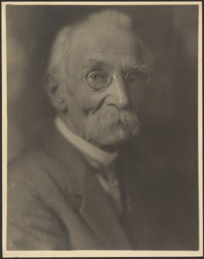 Hosszú bajuszú férfi portréja alkotó: Louis Fleckenstein