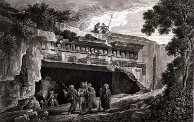 Júda királyainak síremléke, egy „Voyage Pittoresque” III. kötetének 25. táblája, Tillard metszetével alkotó: Louis Francois (after) Cassas
