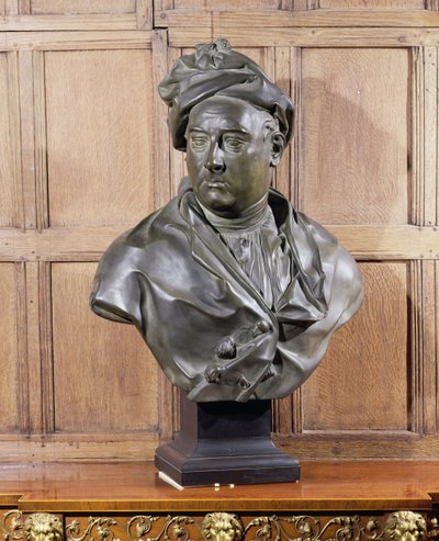 George Frederick Handel (1685-1759) mellszobra (gipsz) alkotó: Louis Francois Roubillac