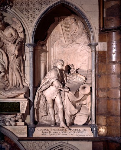 George Frederic Handel emlékmű, Westminster apátság alkotó: Louis Francois Roubilliac