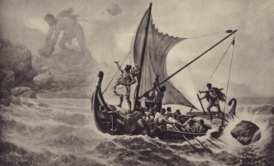 Ulysses kigúnyolja a küklopszokat alkotó: Louis-Frederic Schutzenberger