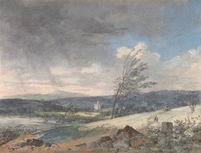 Szélfútta táj, n.d.. alkotó: Louis Gabriel Moreau