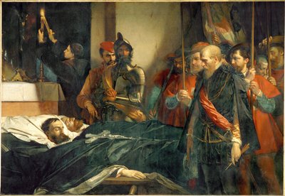 Az Egmont és Hoorn grófok utolsó tiszteletadása a brüsszeli nagyszerém által (festmény vászonra) alkotó: Louis Gallait